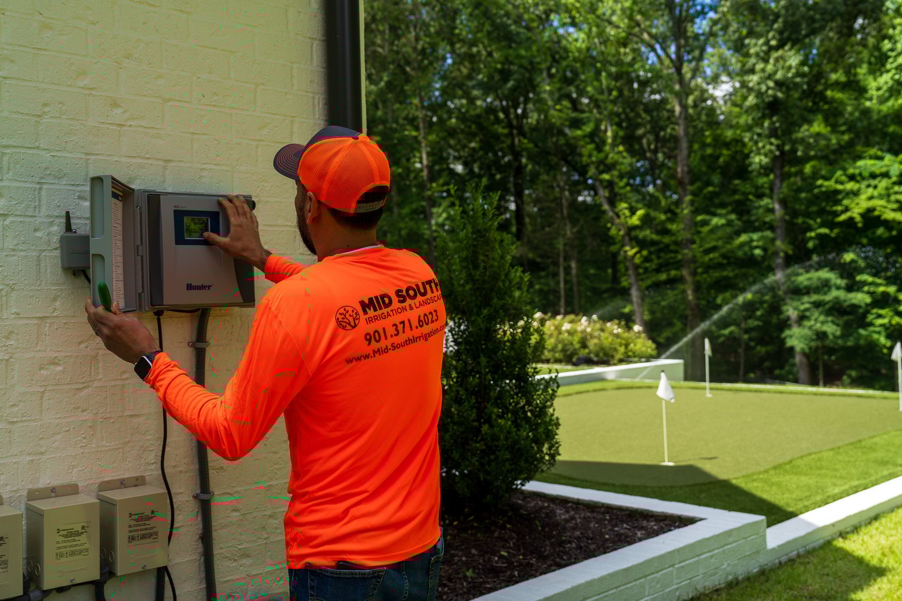 irrigation tech program clock controller timer hunter sprinkler